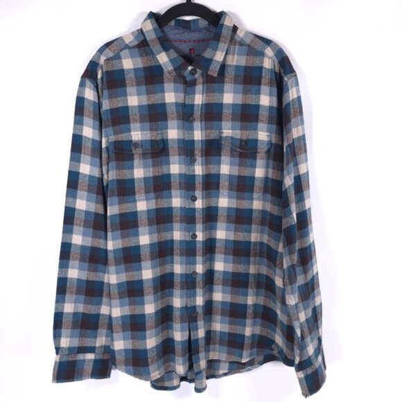 WOOLRICH Button Down Ultimate Flannel Long Sleeve Plaid Pockets Cotton Size XXL - Picture 9 of 11